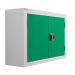 Wall Mounted Perforated Tool Cupboards - Green Doors - H.570 W.820 D.255