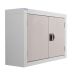 Wall Mounted Perforated Tool Cupboards - Light Grey Doors - H.570 W.820 D.255