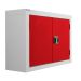 Wall Mounted Perforated Tool Cupboards - Red Doors - H.570 W.820 D.255
