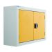 Wall Mounted Perforated Tool Cupboards - Yellow Doors - H.570 W.820 D.255