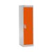 Spectrum School Locker - 1 Compartment - Chilli Pepper Orange Doors - H.1235 W.300 D.450