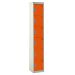 Spectrum Locker - 6 Compartment - Chilli Pepper Orange Doors - H.1800 W.300 D.300