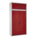 Modular Cupboard - 3 Shelves - H.2300 W.900 D.610 - Red Doors