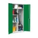 Utility Cupboard - Green Doors - 3 Shelves - H.1800 W.900 D.460