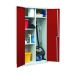 Utility Cupboard - Red Doors - 3 Shelves - H.1800 W.1200 D.460