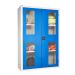Vision Door Cupboard - Dark Blue Doors - 3 Shelves - H.1800 W.1200 D.460
