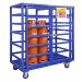 Mobile Gas Cylinder Cage - 1880x1820x910mm - With Central Divider - Blue