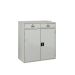 Standard Workstation - Light Grey - Double Drawer - Flat Top - H.980 W.920 D.450 