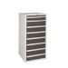 Euroslide 8 Drawer - 1x100mm, 7x150mm - H.1200 W.600 D.650 - Dark Grey