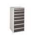 Euroslide 7 Drawer - 1x100mm, 3x150mm, 3x200mm - H.1200 W.600 D.750 - Dark Grey