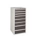 Euroslide 8 Drawer - 3x100mm, 3x150mm, 2x200mm - H.1200 W.600 D.650 - Dark Grey