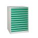 Euroslide 11 Drawer - 11x100mm - H.1200 W.900 D.750 - Green