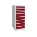  Euroslide 9 Drawer - 4x100mm, 5x200mm - H.1500 W.600 D.650 - Red