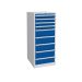  Euroslide 9 Drawer - 4x100mm, 5x200mm - H.1500 W.600 D.650 - Blue