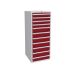  Euroslide 11 Drawer - 4x100mm, 7x150mm - H.1500 W.600 D.650 - Red
