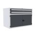  Euroslide 2 Drawer & Cupboard - 2x100mm, 1x500mm - H.825 W.1200 D.650 - Dark Grey 