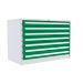  Euroslide 7 Drawer - 7x100mm - H.825 W.1200 D.650 - Green