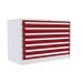  Euroslide 7 Drawer - 7x100mm - H.825 W.1200 D.650 - Red