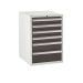 Euroslide 6 Drawer - 4x100mm, 1x150mm, 1x200mm - H.825 W.600 D.750 - Dark Grey