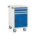 Mobile Euroslide - 980.600.650 - 2 Drawer & Cupboard 2x100mm, 1x500mm -Blue