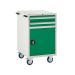 Mobile Euroslide - 980.600.650 - 2 Drawer & Cupboard 2x100mm, 1x500mm -Green