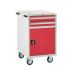 Mobile Euroslide - 980.600.650 - 2 Drawer & Cupboard 2x100mm, 1x500mm -Red