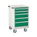 Mobile Euroslide - 980.600.650 - 5 Drawer 2x100mm, 2x150mm, 1x200mm -Green