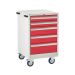 Mobile Euroslide - 980.600.650 - 5 Drawer 2x100mm, 2x150mm, 1x200mm -Red