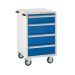 Mobile Euroslide - 980.600.650 - 4 Drawer 1x150mm, 3x200mm -Blue