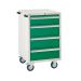 Mobile Euroslide - 980.600.650 - 4 Drawer 1x150mm, 3x200mm -Green