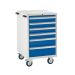 Mobile Euroslide - 980.600.650 - 6 Drawer 4x100mm, 1x150mm, 1x200mm -Blue