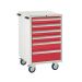 Mobile Euroslide - 980.600.650 - 6 Drawer 4x100mm, 1x150mm, 1x200mm -Red