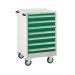 Mobile Euroslide - 980.600.650 - 7 Drawer 7x100mm -Green