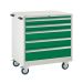 Mobile Euroslide - 980.900.650 - 5 Drawer 2x100mm, 2x150mm, 1x200mm -Green