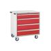 Mobile Euroslide - 980.900.650 - 4 Drawer 1x150mm, 3x200mm -Red