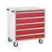 Mobile Euroslide - 980.900.650 - 5 Drawer 5x150mm -Red