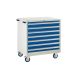 Mobile Euroslide - 980.900.650 - 7 Drawer 7x100mm -Blue