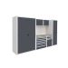  Modular Workshop Kit 5 - H.2000 W.3300 D.650 - Linoleum Worktop - Dark Grey Fronts 