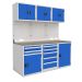  Modular Workshop Kit 1 - H.2000 W.1800 D.650 - Linoleum Worktop - Blue Fronts 