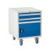 Mobile Underbench Cabinet - 2 Drawer & Cupboard 2x100mm, 1x300mm - 780.600.650 - Dark Blue