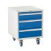 Mobile Underbench Cabinet - 3 Drawer 1x150mm, 2x200mm - 780.600.650 - Dark Blue