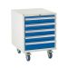 Mobile Underbench Cabinet - 5 Drawer 4x100mm, 1x150mm  - 780.600.650 - Dark Blue