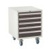 Mobile Underbench Cabinet - 5 Drawer 4x100mm, 1x150mm  - 780.600.650 - Dark Grey