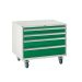 Mobile Underbench Cabinet - 4 Drawer 2x100mm, 1x150mm, 1x200mm - 780.900.650 - Green