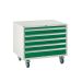 Mobile Underbench Cabinet - 5 Drawer 4x100mm, 1x150mm  - 780.900.650 - Green