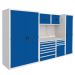  Modular Workshop Kit 5 - H.2000 W.3300 D.650 - Laminate Worktop - Blue Fronts 