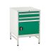 Under Bench Cabinets on Stands  2 Drawers & Cupboard with Stand 2x100mm, 1x300mm - Green