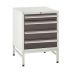 Under Bench Cabinets on Stands  4 Drawer with Stand 1x100mm, 3x150mm - Dark Grey