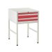 Under Bench Cabinets on Stands  2 Drawer Cabinet with Stand 2x100mm - Red