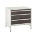 Under Bench Cabinets on Stands  3 Drawer Cabinet with Stand 1x150mm, 2x200mm - Dark grey